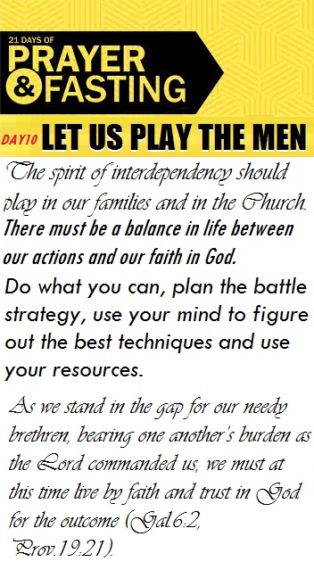 DAY 10 – LET US PLAY THE MEN